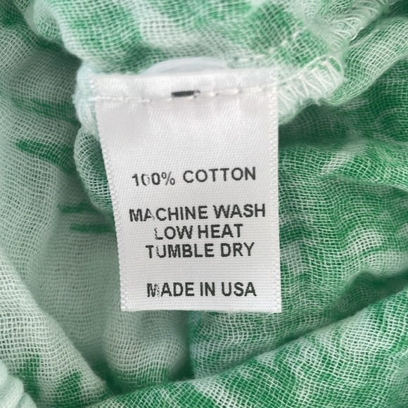 Felicite Green Palm Cotton Gauze Top NWT - Picture 7 of 8